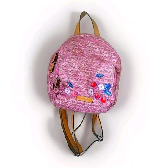 Vera Bradley Straw Backpack Pink Cherry small‎